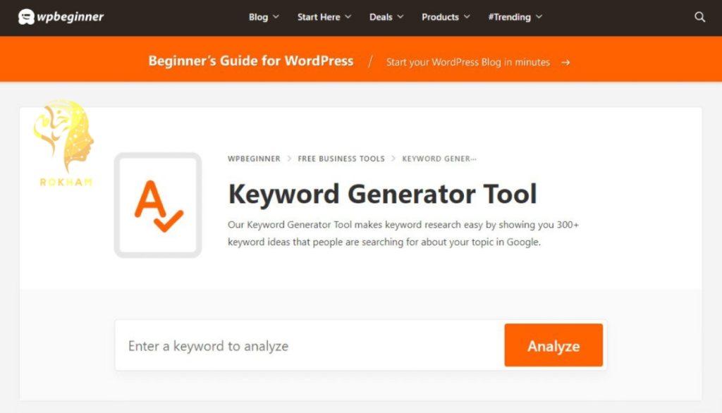 WPBeginner Keyword Generator--plugin