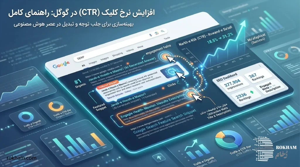 افزایش نرخ کلیک ctr سایت - rokham.com